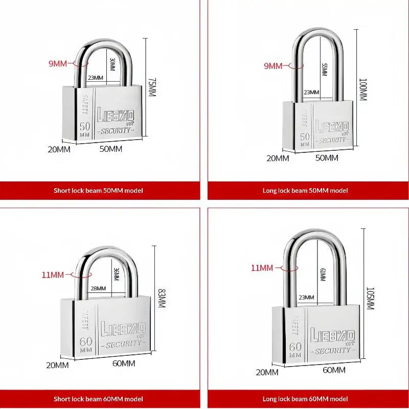 Stainless Steel Keyed Alike Padlock – Cut-Resistant Shackle