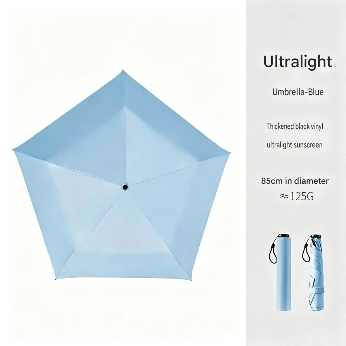 2-in-1 UV Block Pocket Pencil Umbrella | Compact Folding Travel