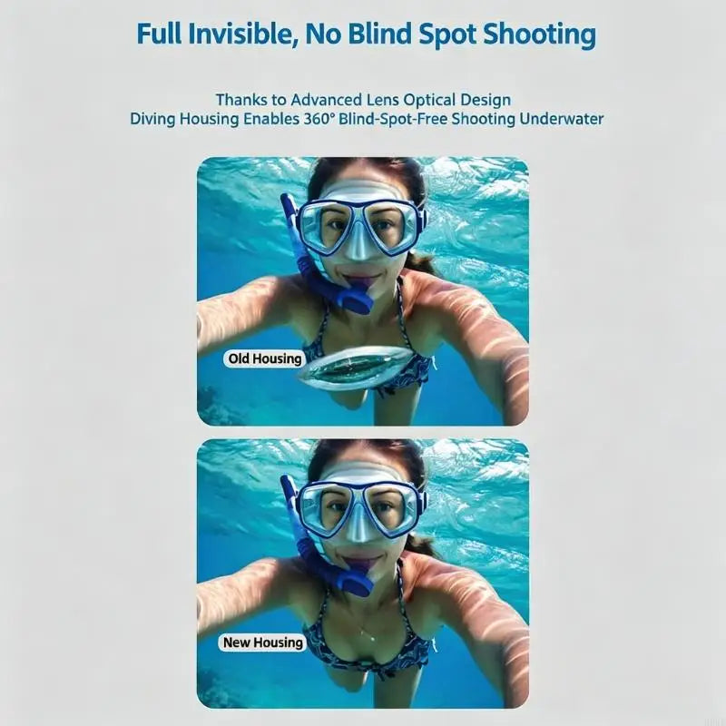 Waterproof Diving Case for Insta360 X6 – 60M Depth Housing