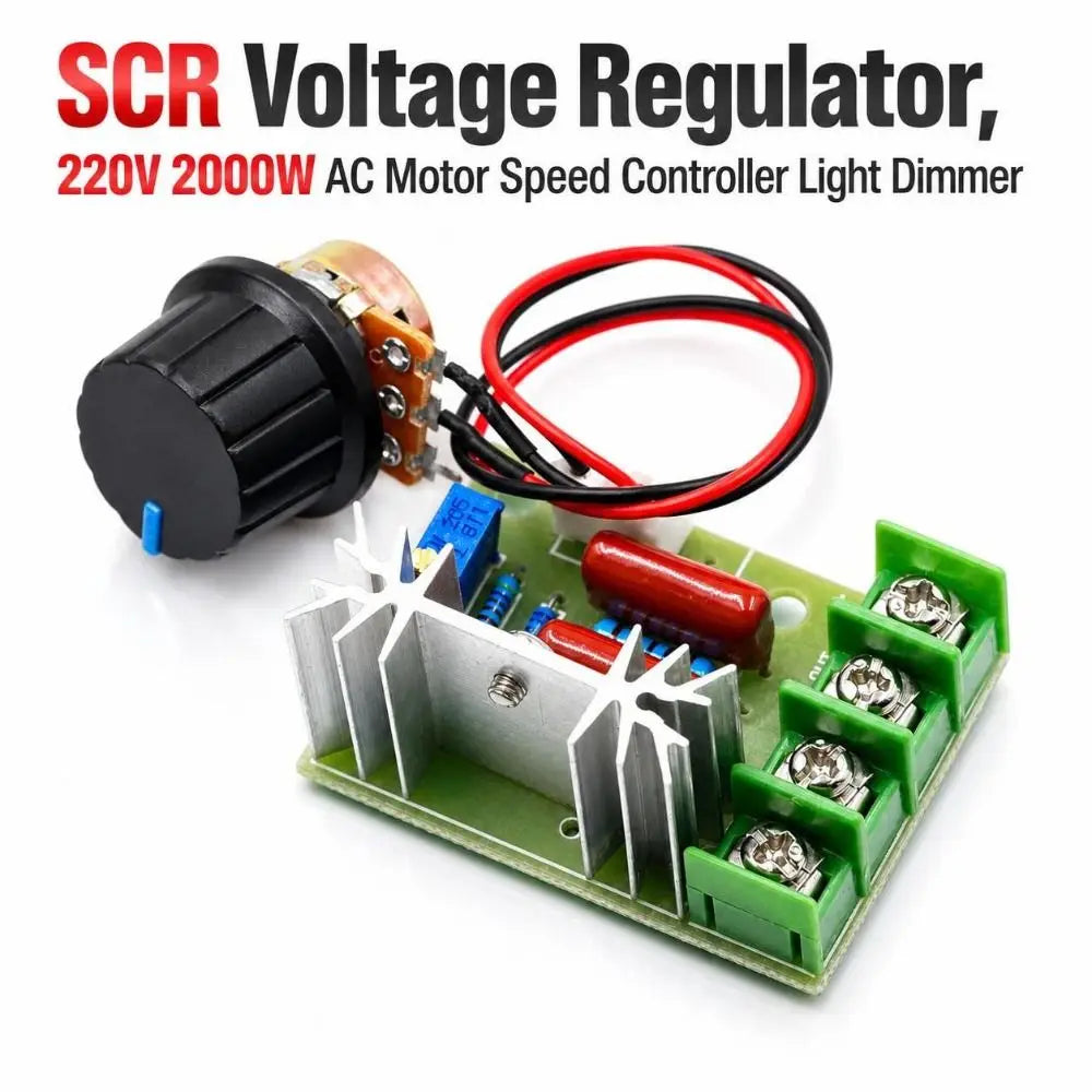 220V 2000W SCR Voltage Regulator with Remote – AC Dimmer