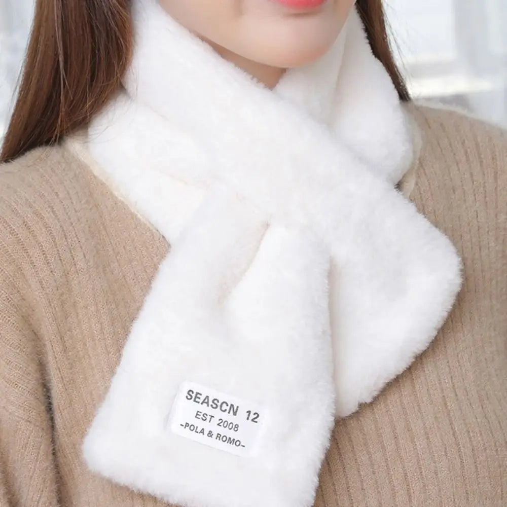 Women's Soft Thickened Knit Cross Scarf – Warm Winter Neckerchief