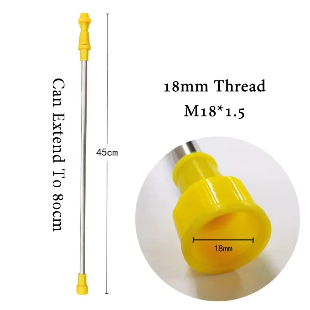 Retractable Garden Sprayer Rod 0.45–0.8m Stainless Steel Wand
