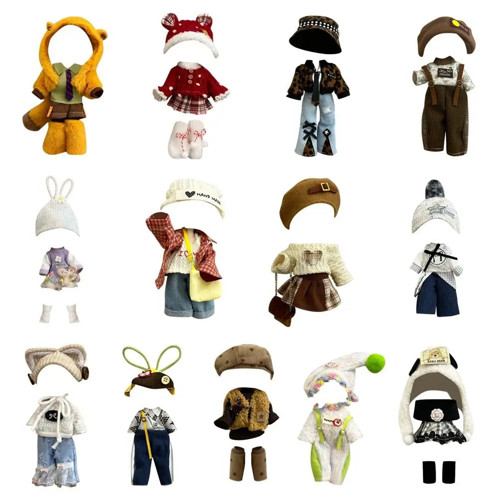 OB11 Doll Hooded Cloak Set – Rabbit & Bear Ears | 1/6 Scale