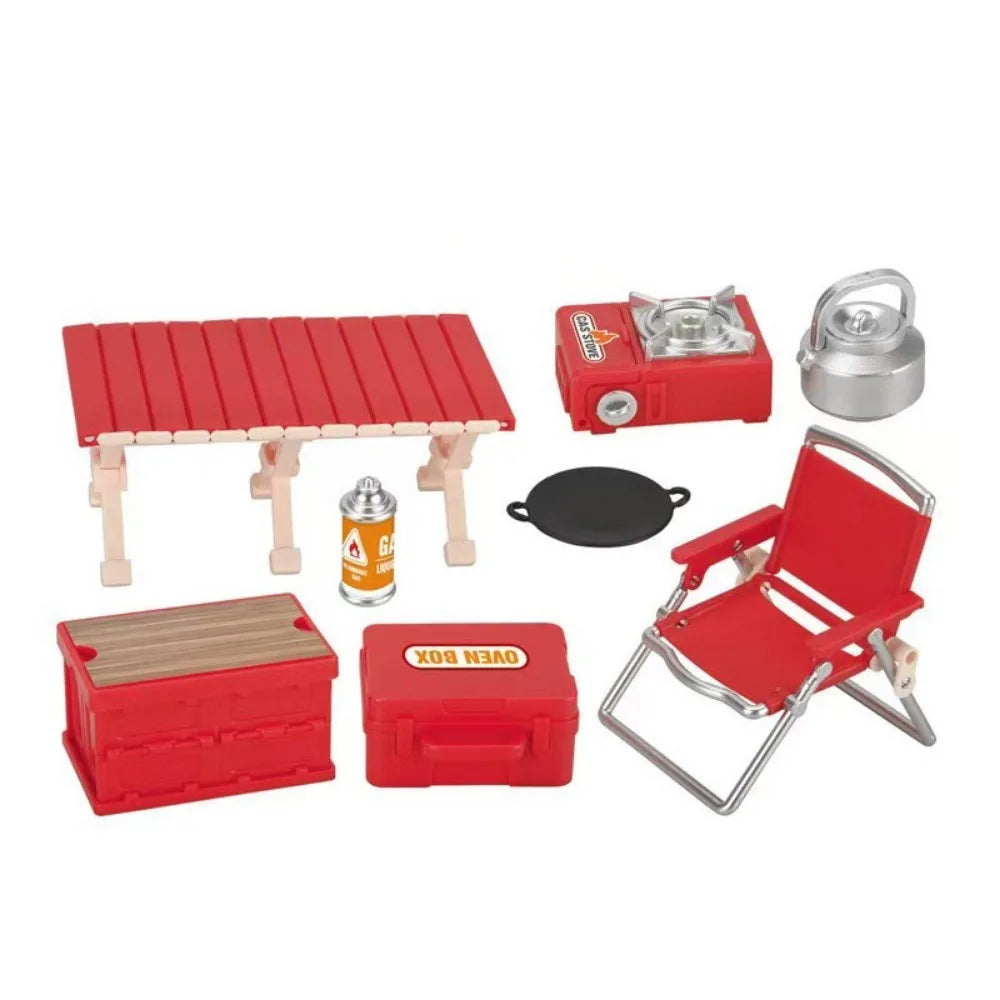 Miniature Camping Set 8pc – Fairy Garden Dollhouse Decor
