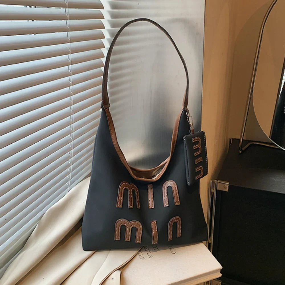 Women's PU Leather Shoulder Tote Bag with Coin Purse | Large