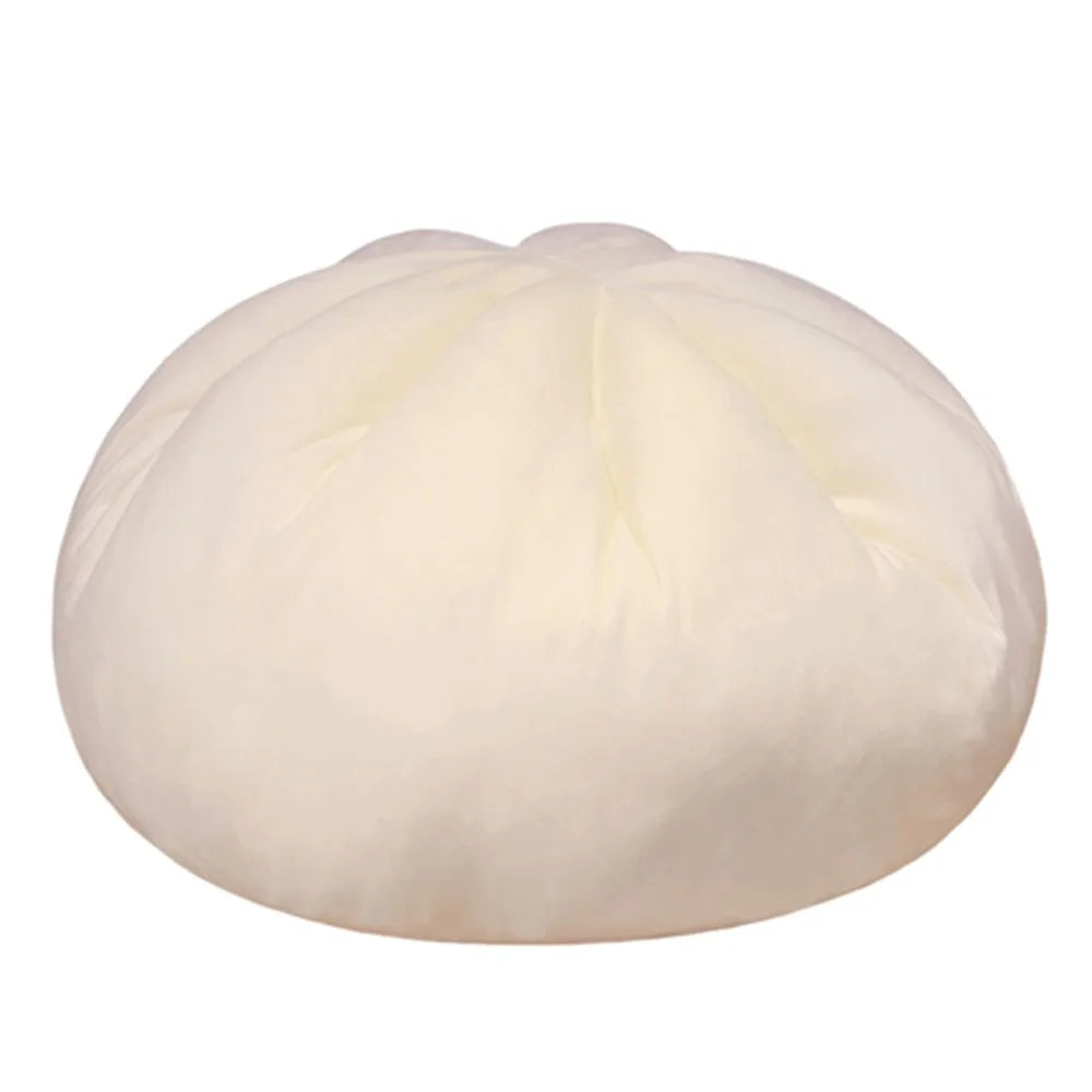 Steamed Bun Throw Pillow – Soft Velvet Cushion 45cm | PP Cotton