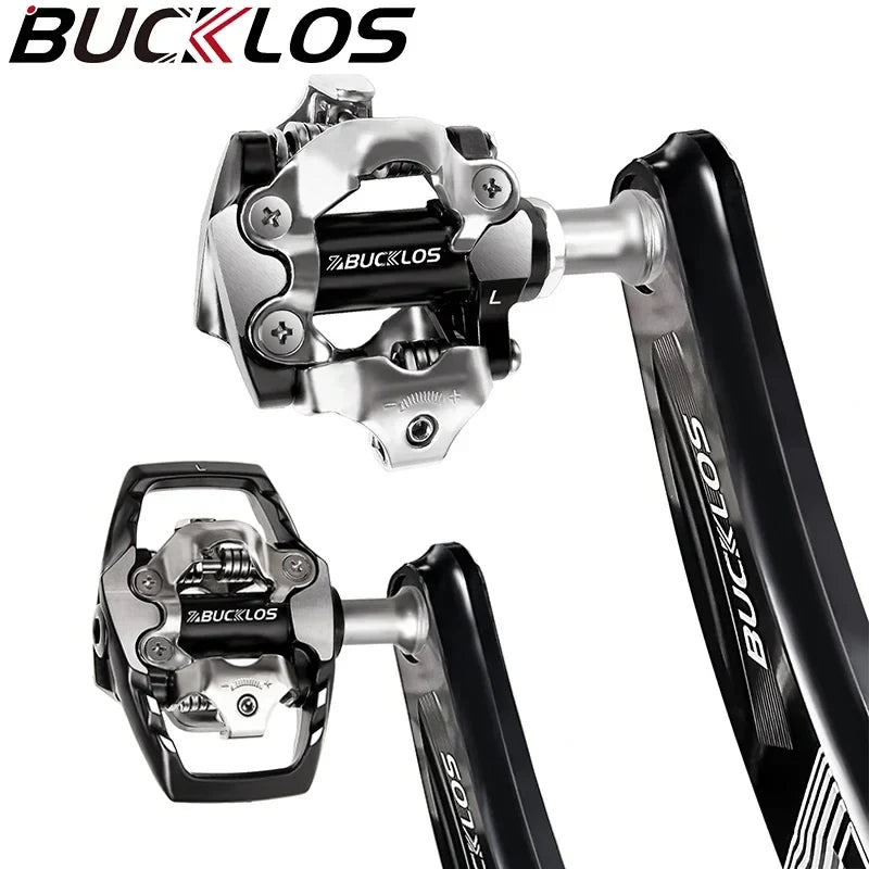 BUCKLOS MTB Self-Locking Pedals SPD Compatible Cleat Pedals