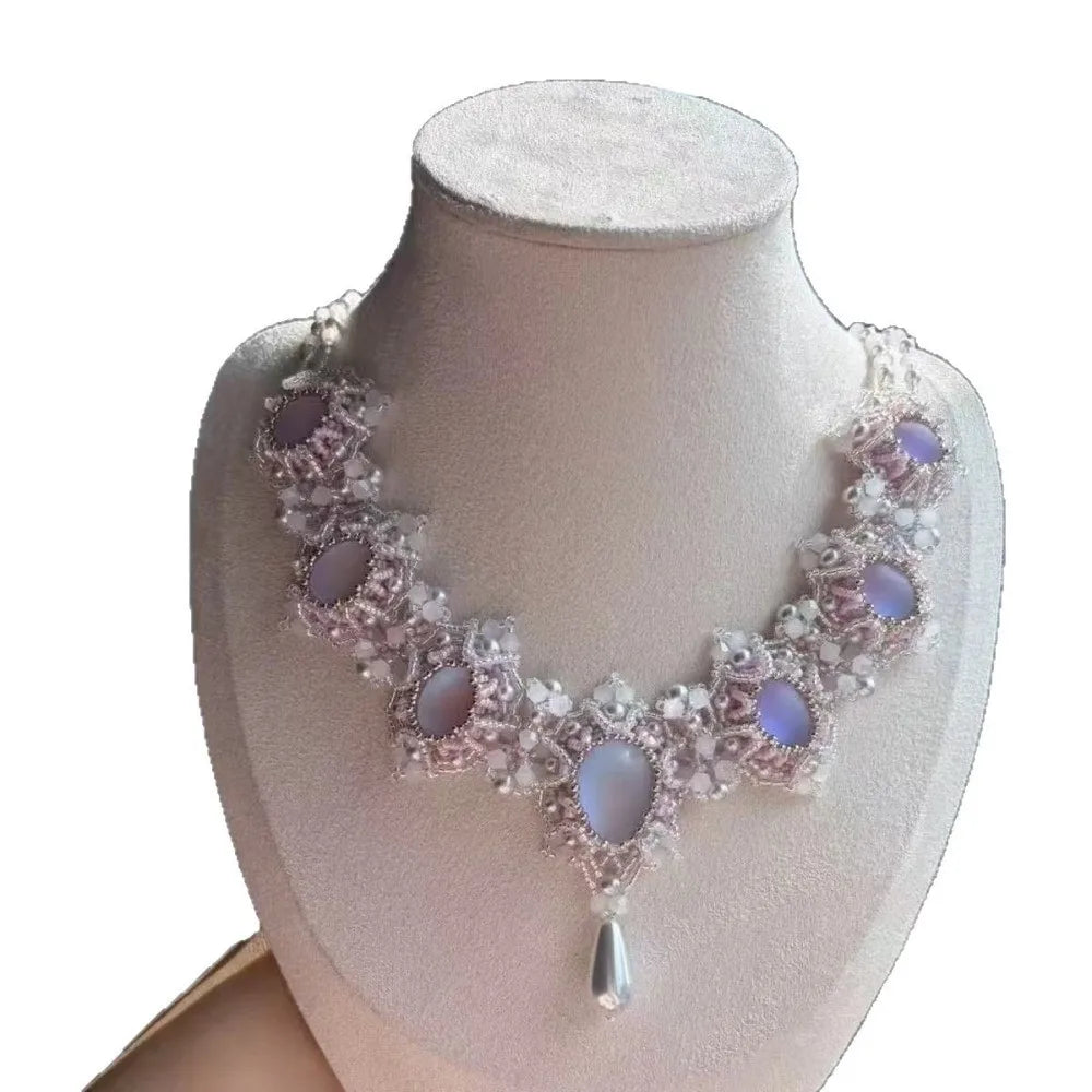 DIY Wire Wrap Beaded Necklace Kit – Louvre Pendant Design