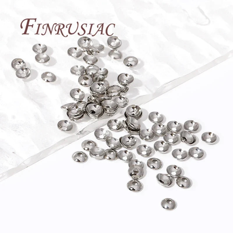 14K Gold Plated Brass Round Bead Caps 3mm 4mm – DIY Jewelry