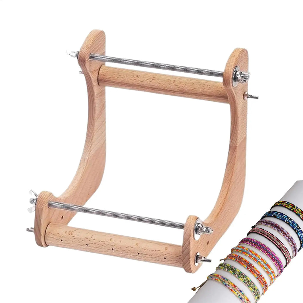 Wood Beading Loom – Adjustable Bracelet & Necklace Weaving Frame