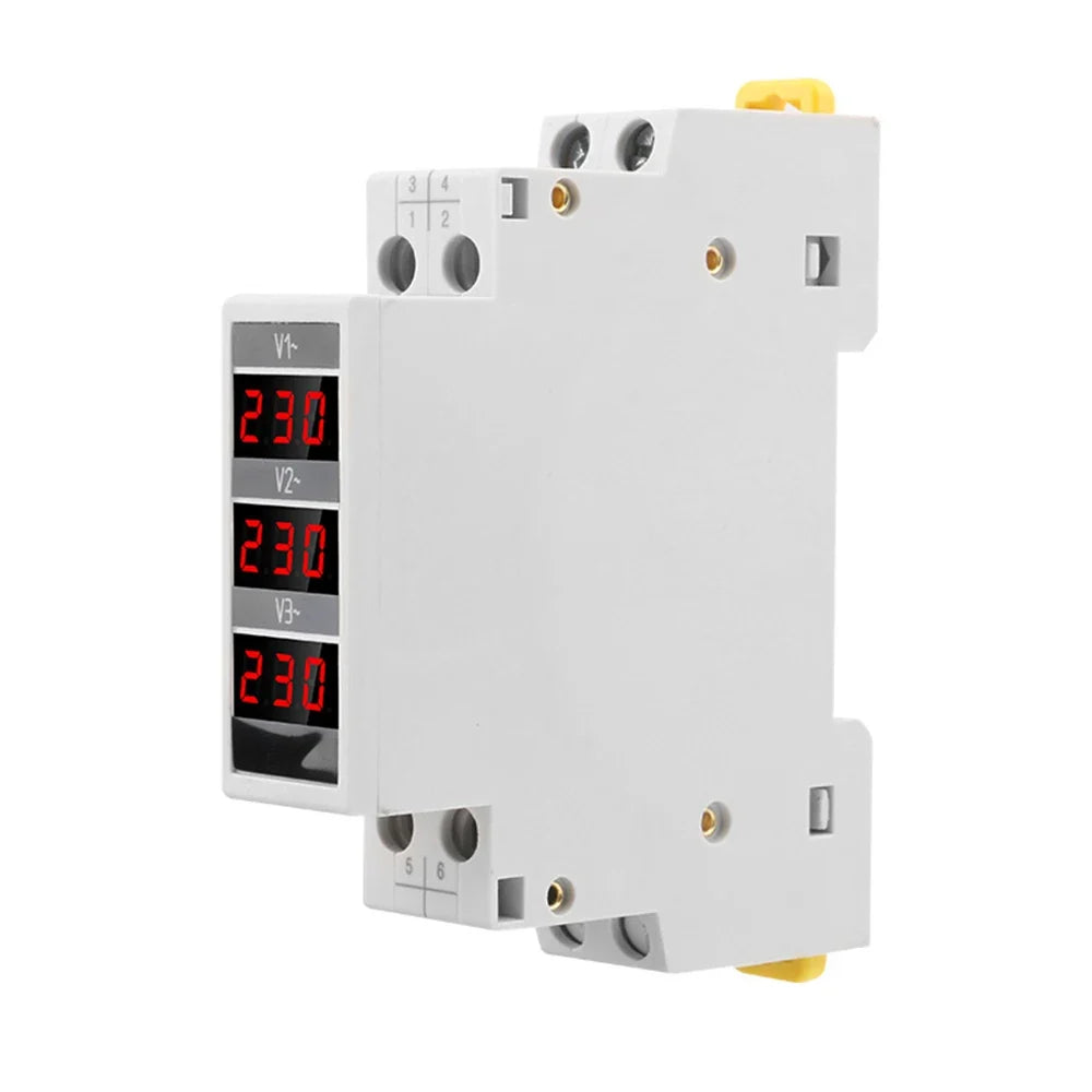 SDM010 DIN-Rail Three-Phase AC Digital Voltmeter 80–500V
