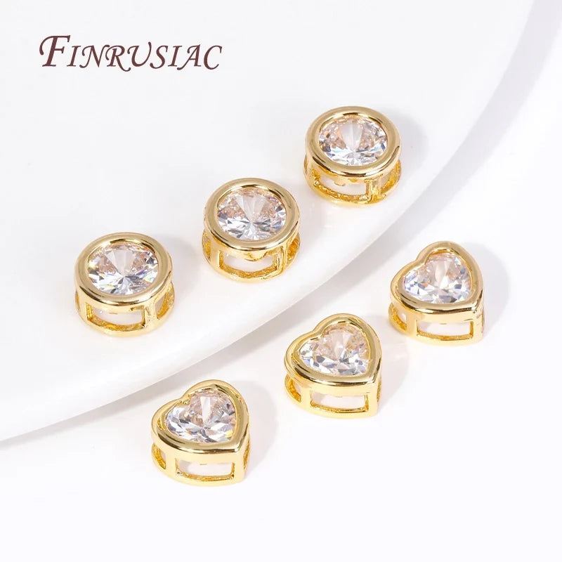 18K Gold Plated Zircon Spacer Beads – DIY Jewelry Findings