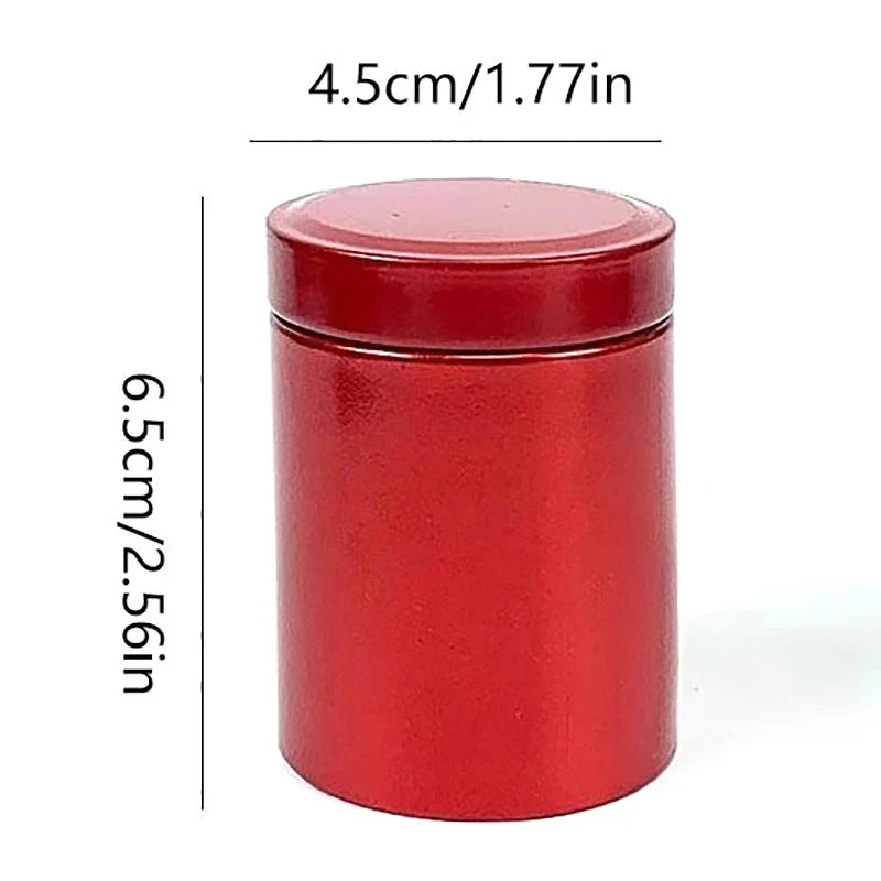2 Pcs Mini Tinplate Tea Tin Cans – Airtight Sealed Storage Jars