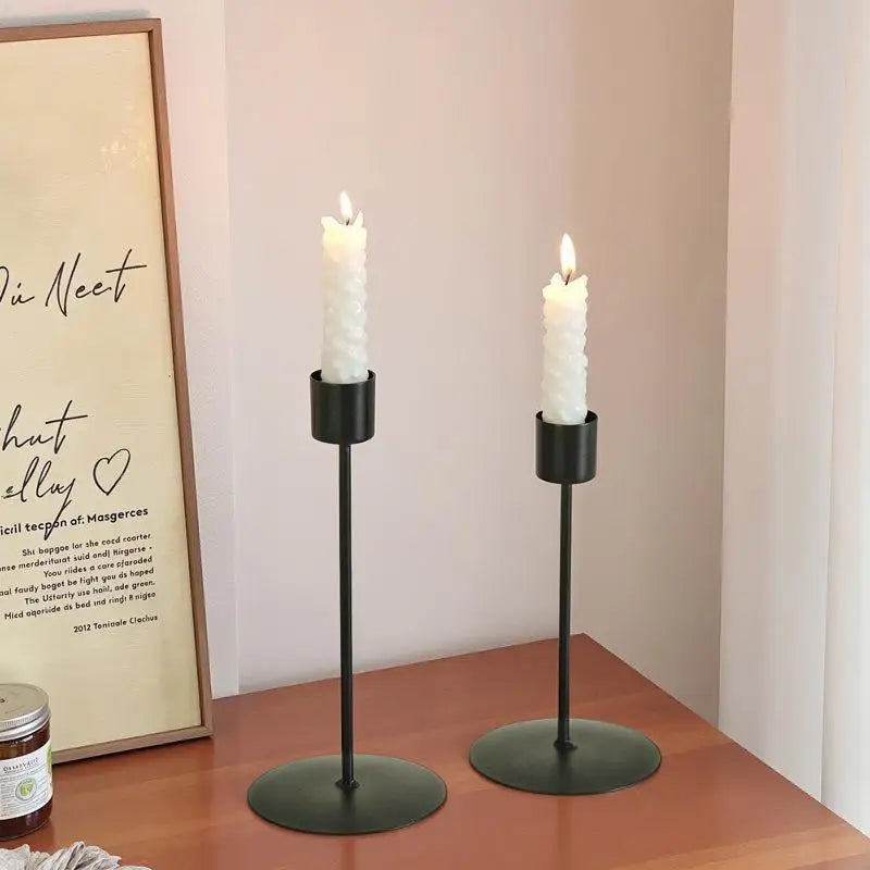Golden Metal Candle Holder – European Style Wedding & Home Decor