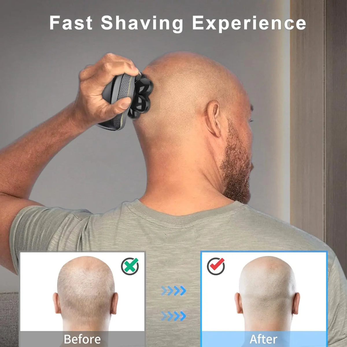 SHINON 3–9D Replacement Shaver Blades | Floating Head Stainless Steel