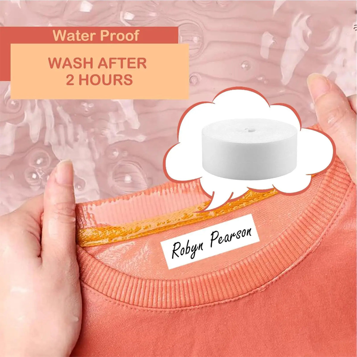 Iron-On Name Labels for Clothing – Printed Fabric Tags