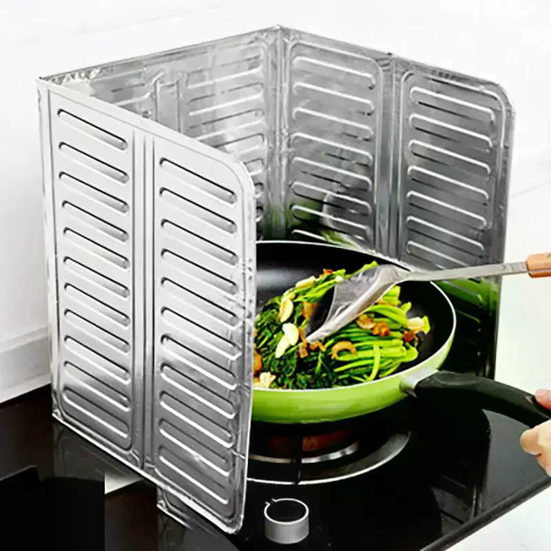 2Pcs Aluminum Oil Splash Guard Baffle Plate for Stove & Kitchen
