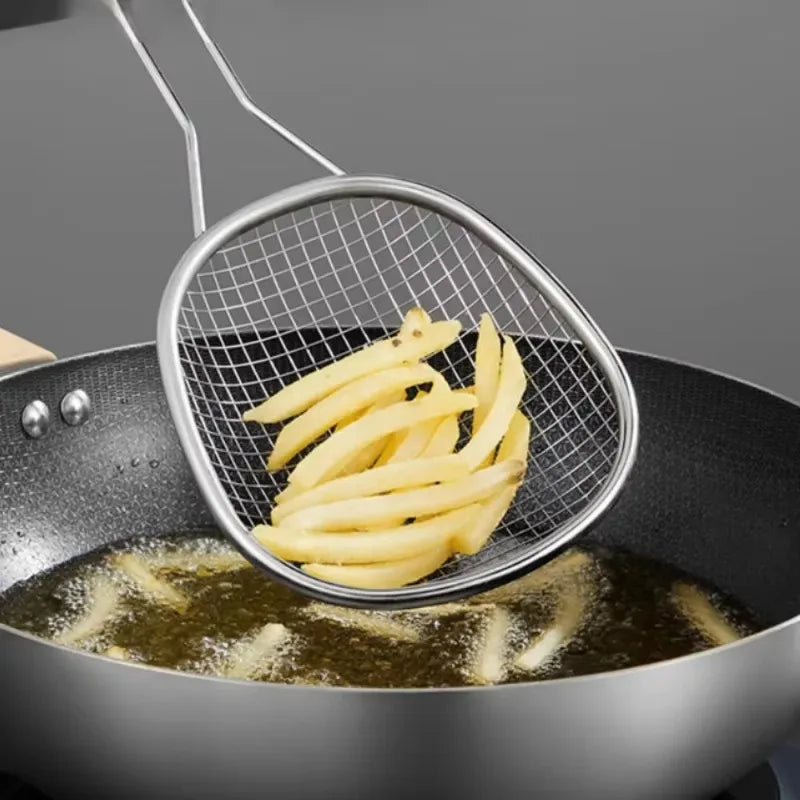 Stainless Steel Strainer Scoop – Frying & Drain Filter Spoon