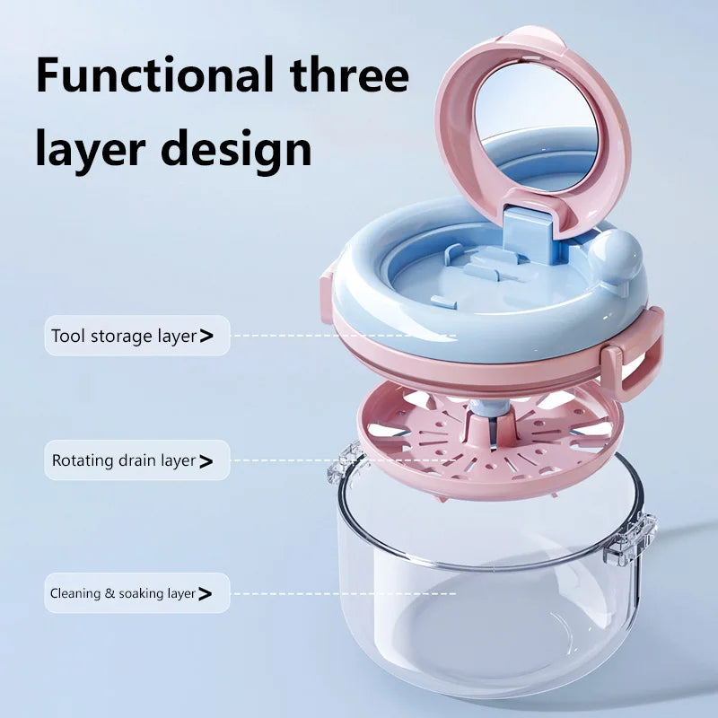 Portable 3-Layer Retainer & Braces Cleaning Storage Box