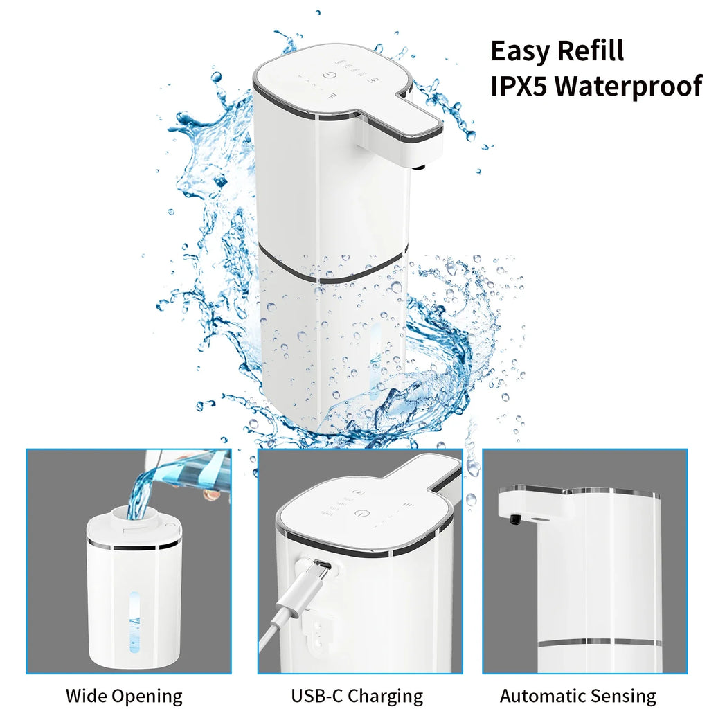 Touchless Wall-Mount Foam Soap Dispenser 420ml | Auto IR