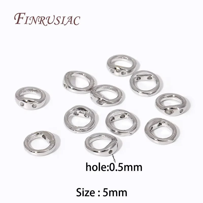 18K Gold Plated Crimp Beads & End Covers – 10/20 Pcs DIY