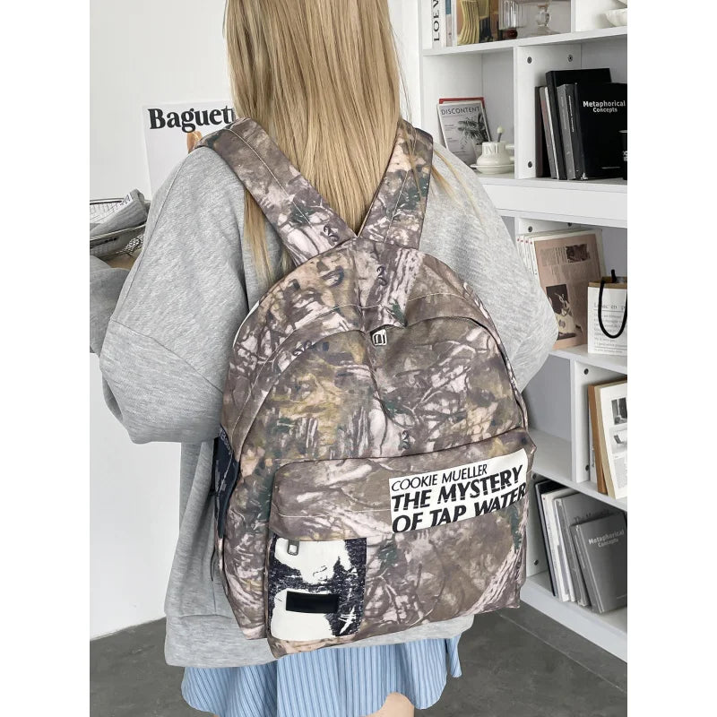 Large Waterproof Nylon Backpack – Unisex Travel & School Bag