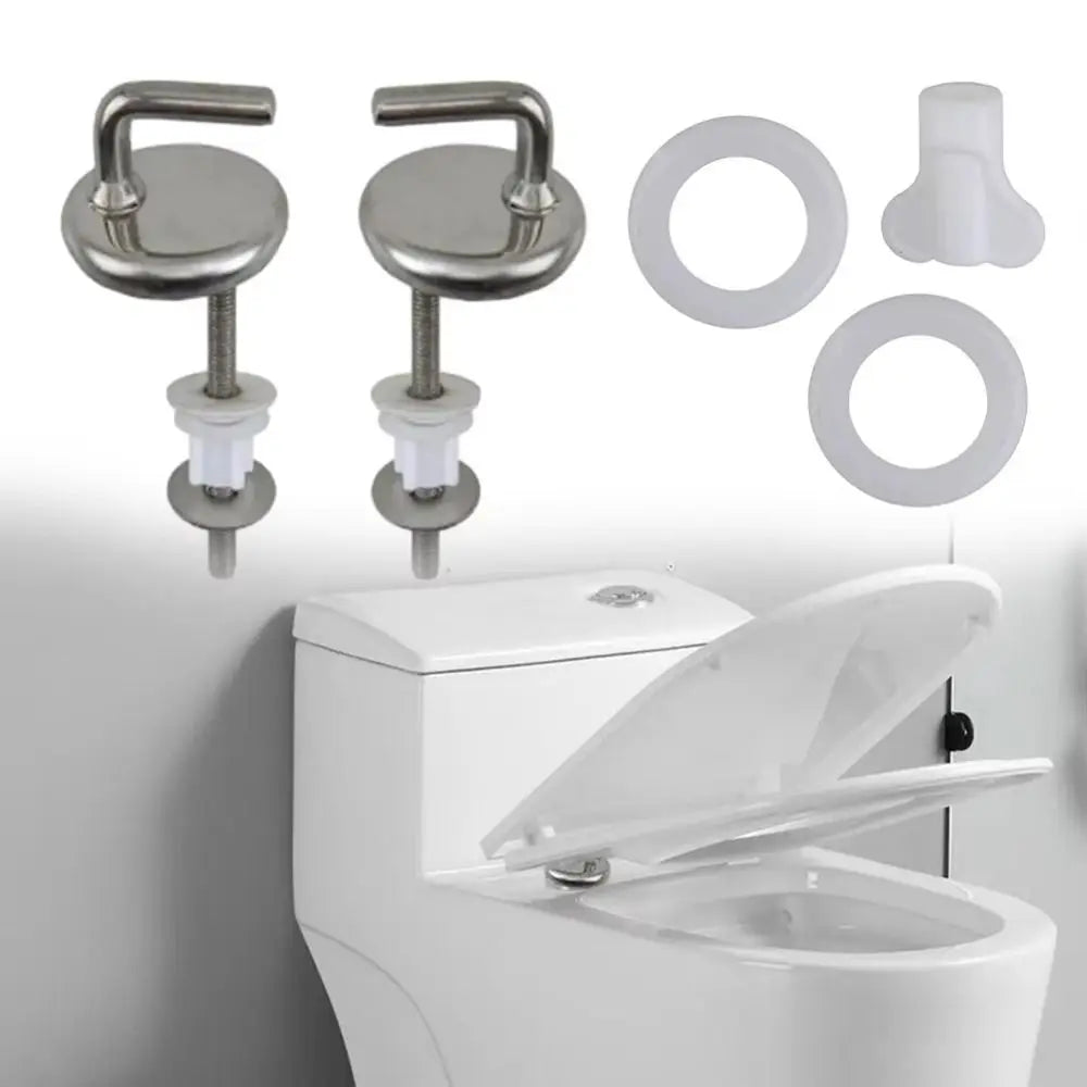 Stainless Steel Toilet Seat Hinge Kit – Universal Replacement