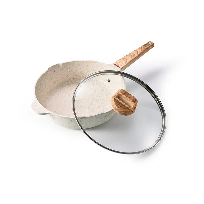 FEB.WIND Nonstick Frying Pan with Lid – Gas & Induction Ready