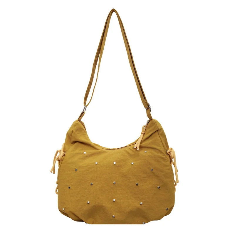 Women's Rivet Dumpling Crossbody Bag – Large Capacity Shoulder Bag