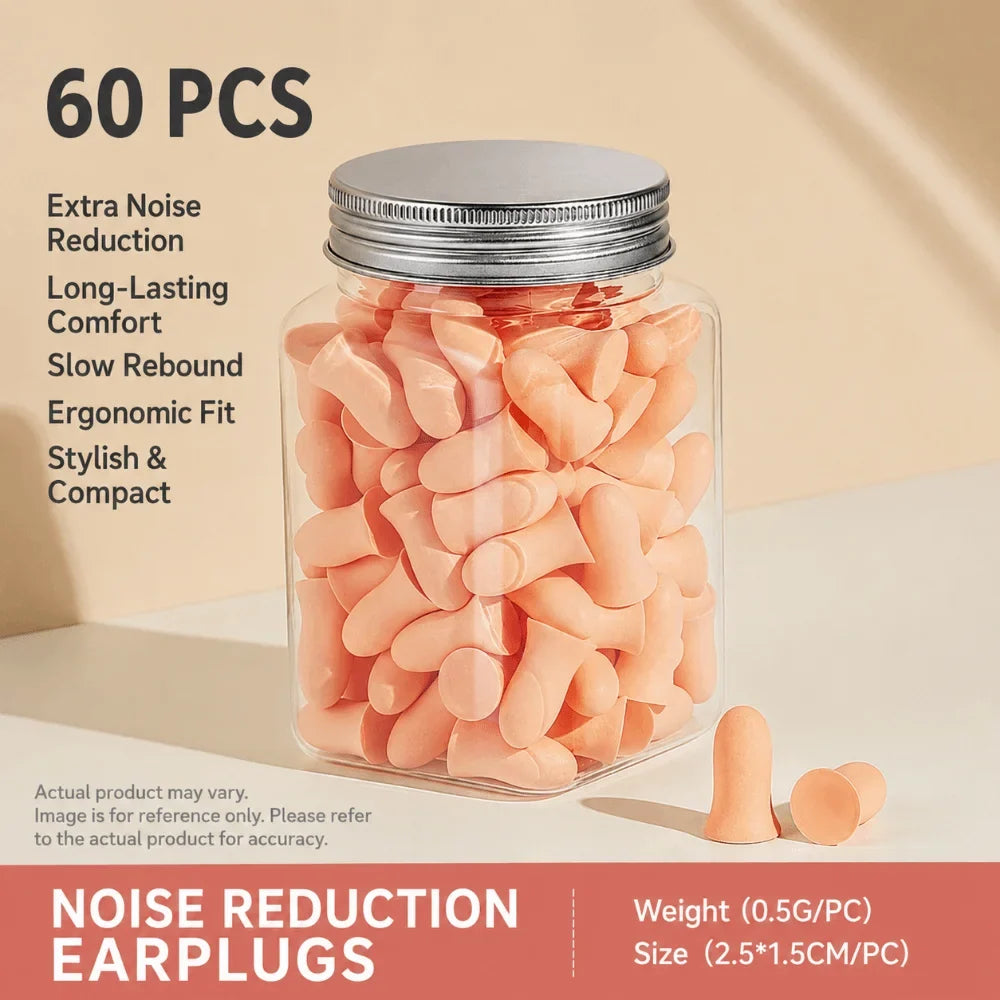 Multicolor Soft Foam Earplugs Slow Rebound – 60 or 120 Pack