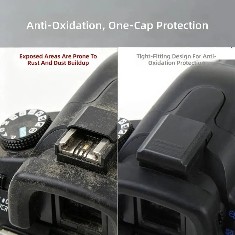 Camera Hot Shoe Cover 2-Pack – Black Matte ABS Caps