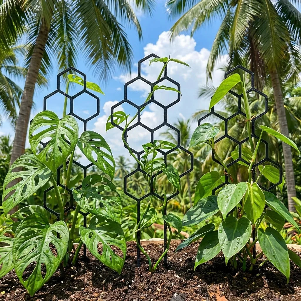 2pcs Honeycomb Grid Plant Support Climbing Frame for Flower Pots
