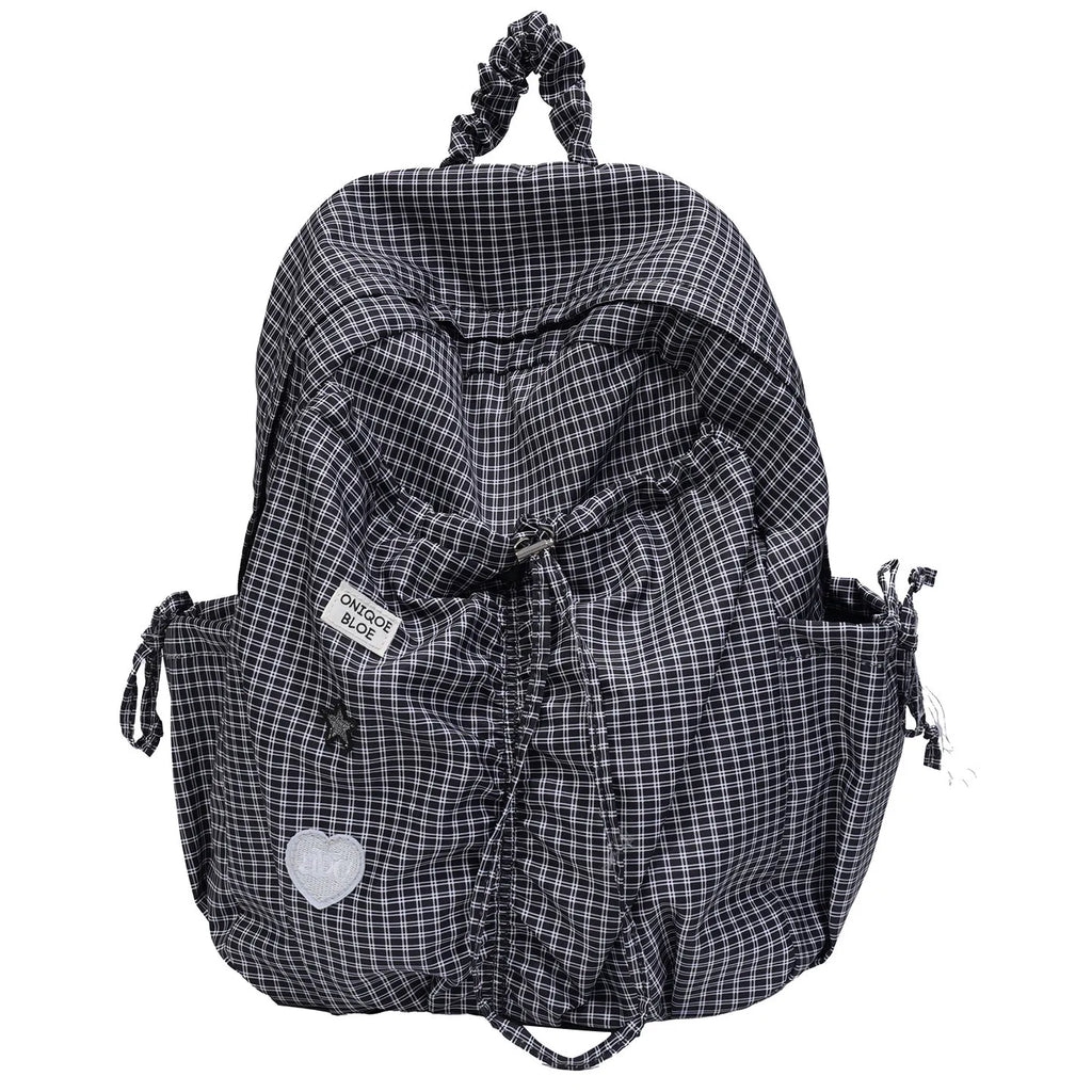 Nixie Korean Plaid Backpack – Large Capacity Lightweight Bag
