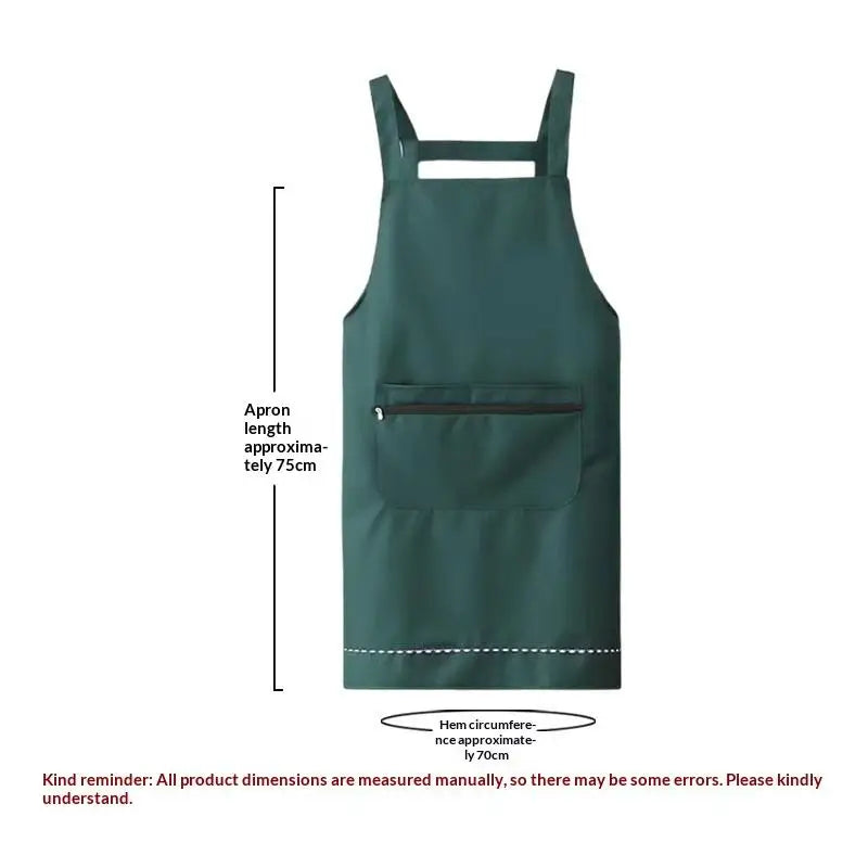 Waterproof PVC Apron for Women & Men | Zippered Pocket
