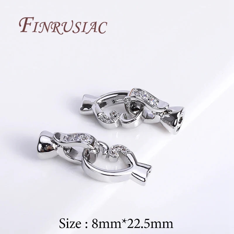 18K Gold Plated Zircon Clasp Connectors – DIY Jewelry Making