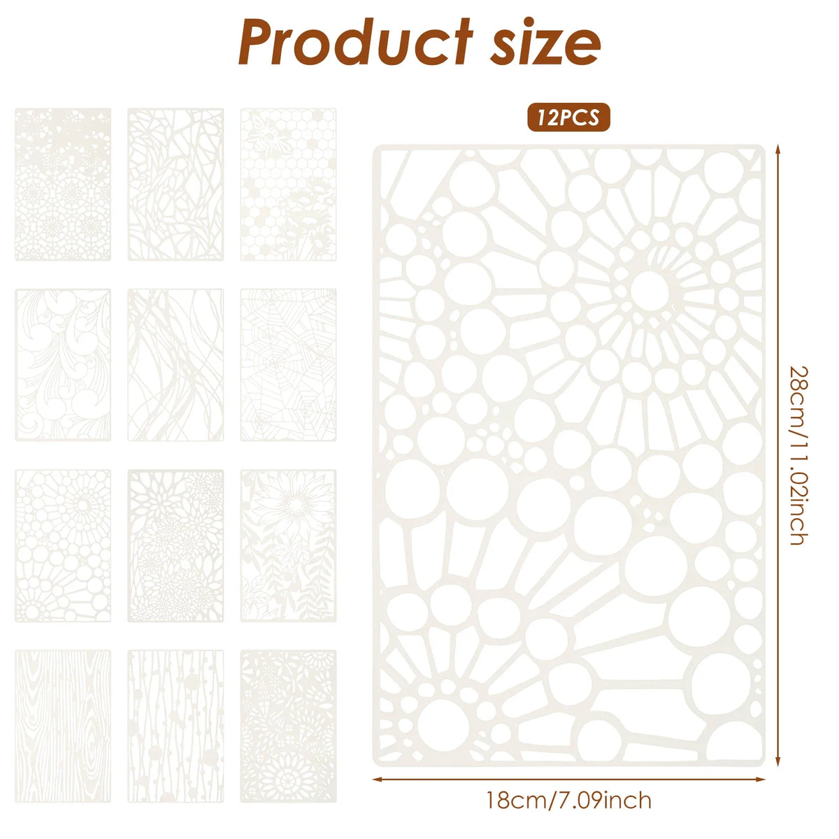 6-Piece Botanical Wall Stencil Kit – Fern, Floral & Leaf DIY