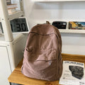 Large Canvas Backpack Unisex – Retro Minimalist College Bag