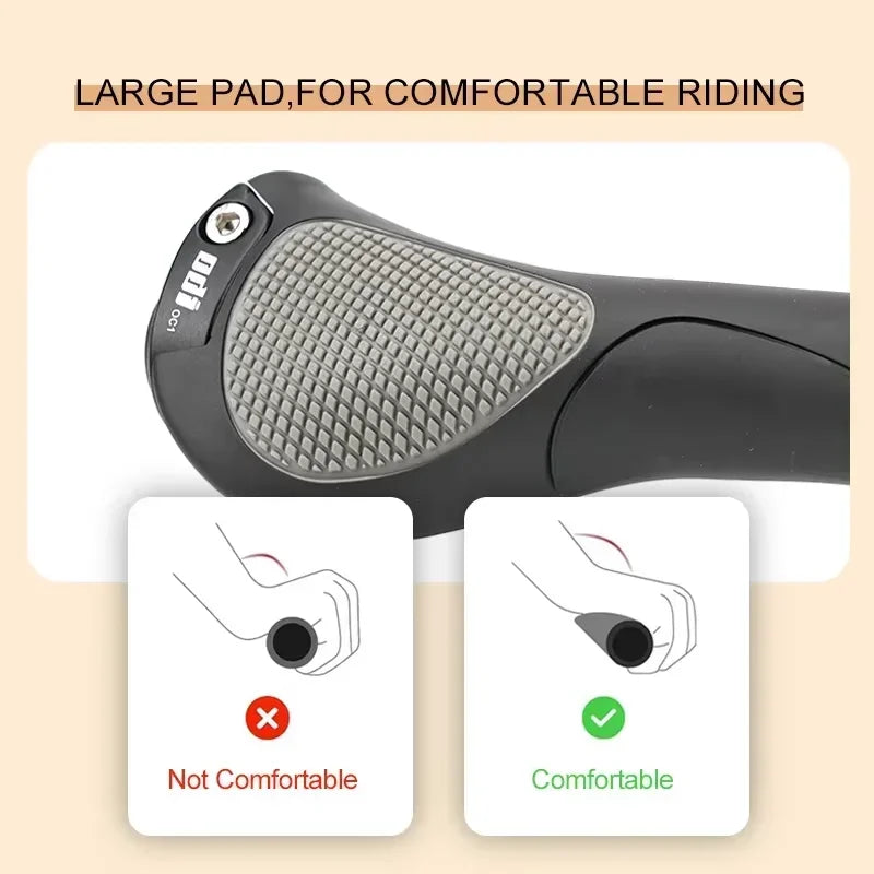 ODI Lock-On Ergonomic MTB Bicycle Grips – Aluminum & Rubber