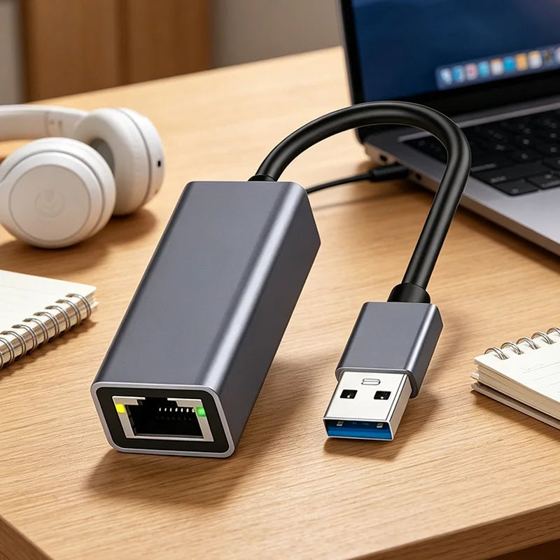 USB Type-C to RJ45 Gigabit Ethernet Adapter 10/100/1000Mbps