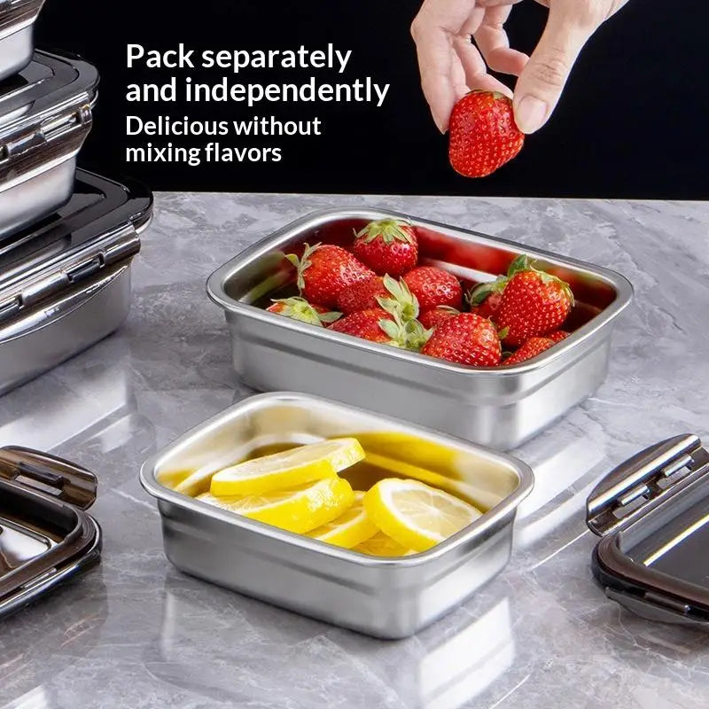 Stainless Steel Lunch Box Food Container with Secure Lid