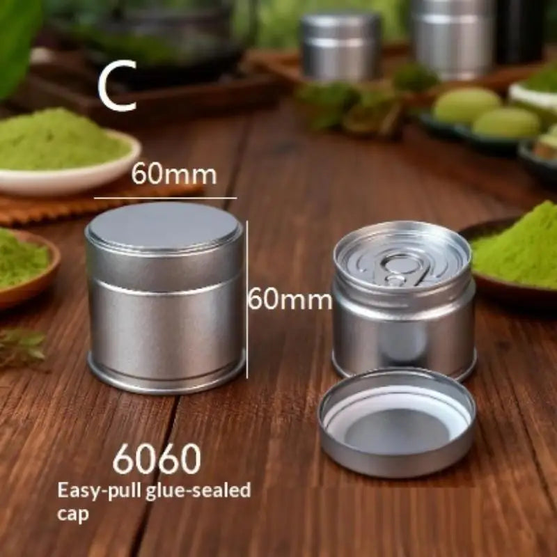 Mini Airtight Matcha Tin – Sealed Spice & Tea Storage Jar