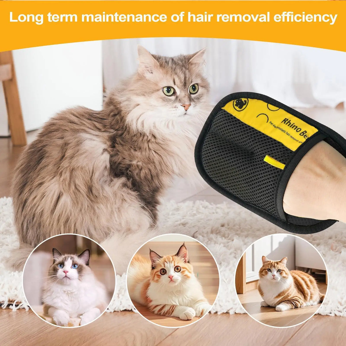 Pet Hair Removal Gloves for Cats & Dogs – 2 Pack