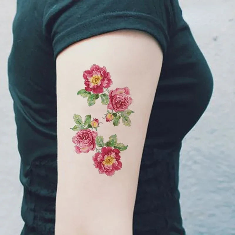 Waterproof Temporary Tattoo Stickers – Floral & Butterfly