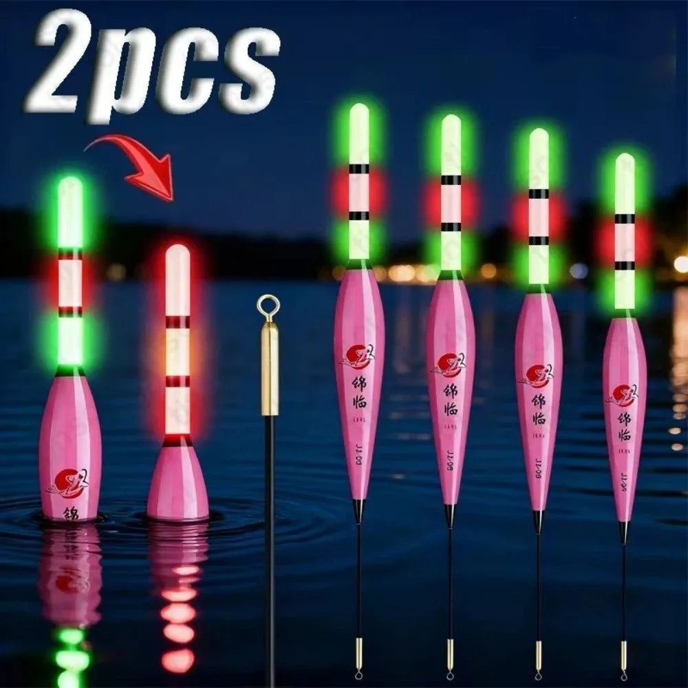 2pcs LED Color-Changing Night Fishing Float | Gravity Sensor