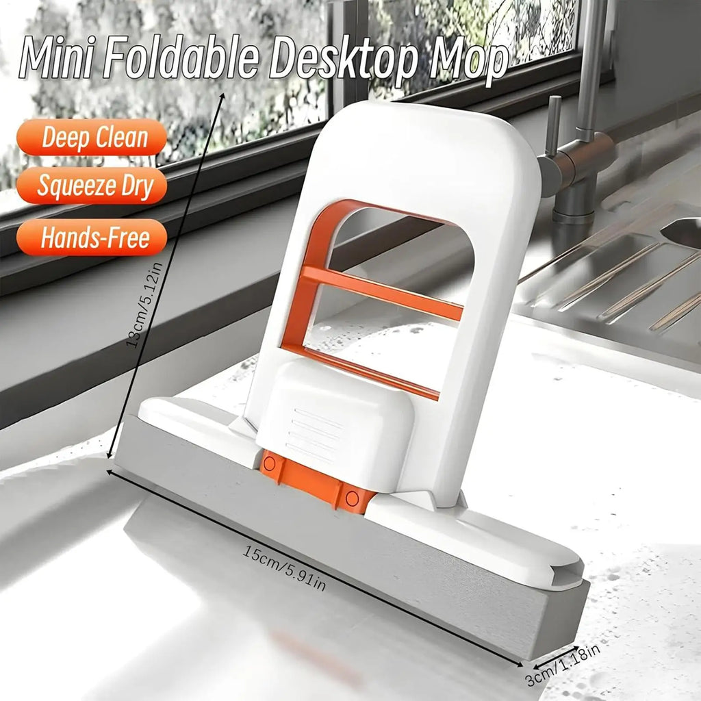Mini Handheld Sponge Mop – Wet & Dry for Kitchen & Bathroom