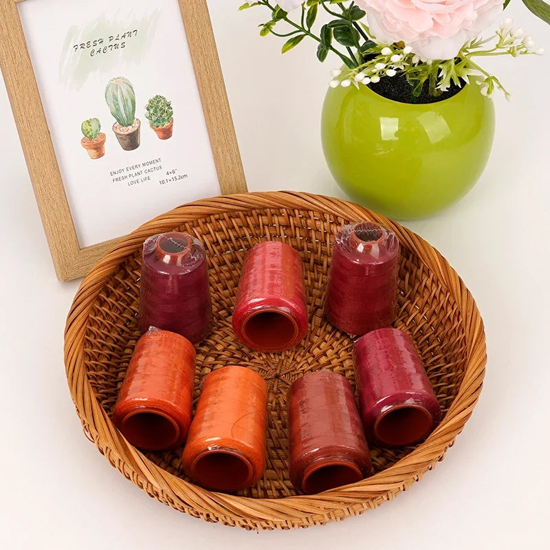 402 Red Polyester Sewing Thread 7-Pack – 800 Yards Small Cone