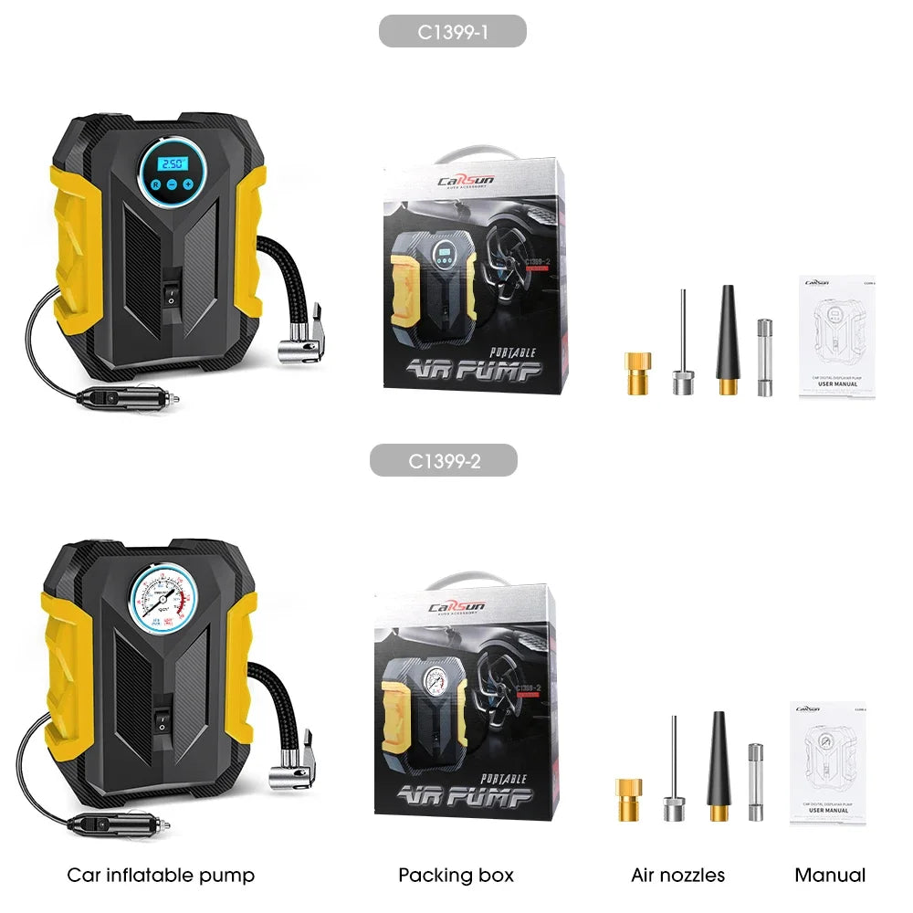 Portable Digital Tire Inflator – Car Air Compressor & LED Light