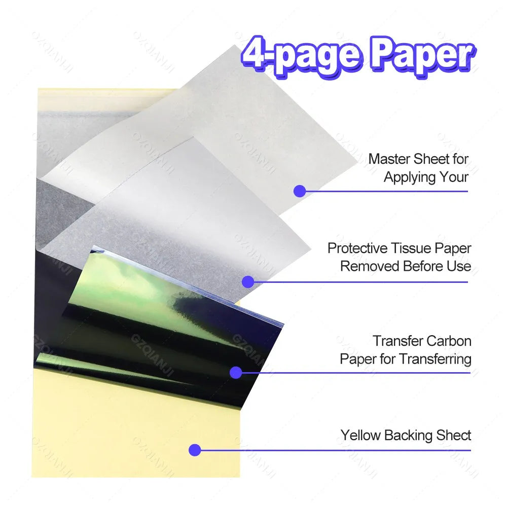 Mini Tattoo Stencil Transfer Paper 80x133mm | 20/50/100 Sheets