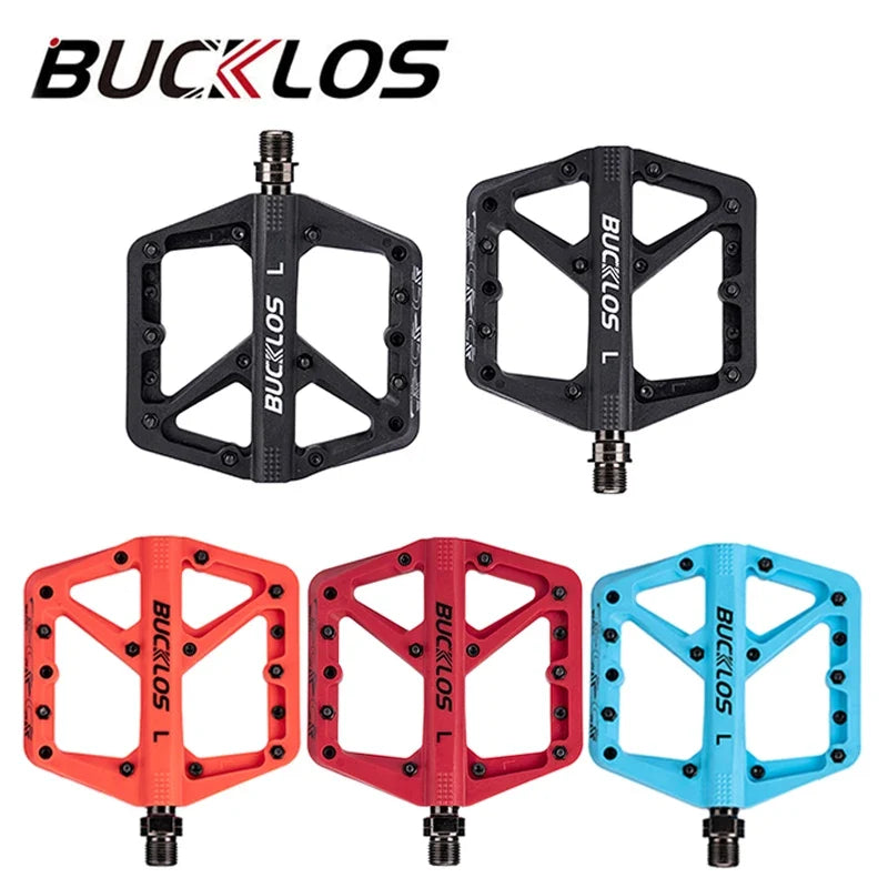 BUCKLOS Flat Bike Pedals DU Bearing MTB BMX Anti-Slip Platform