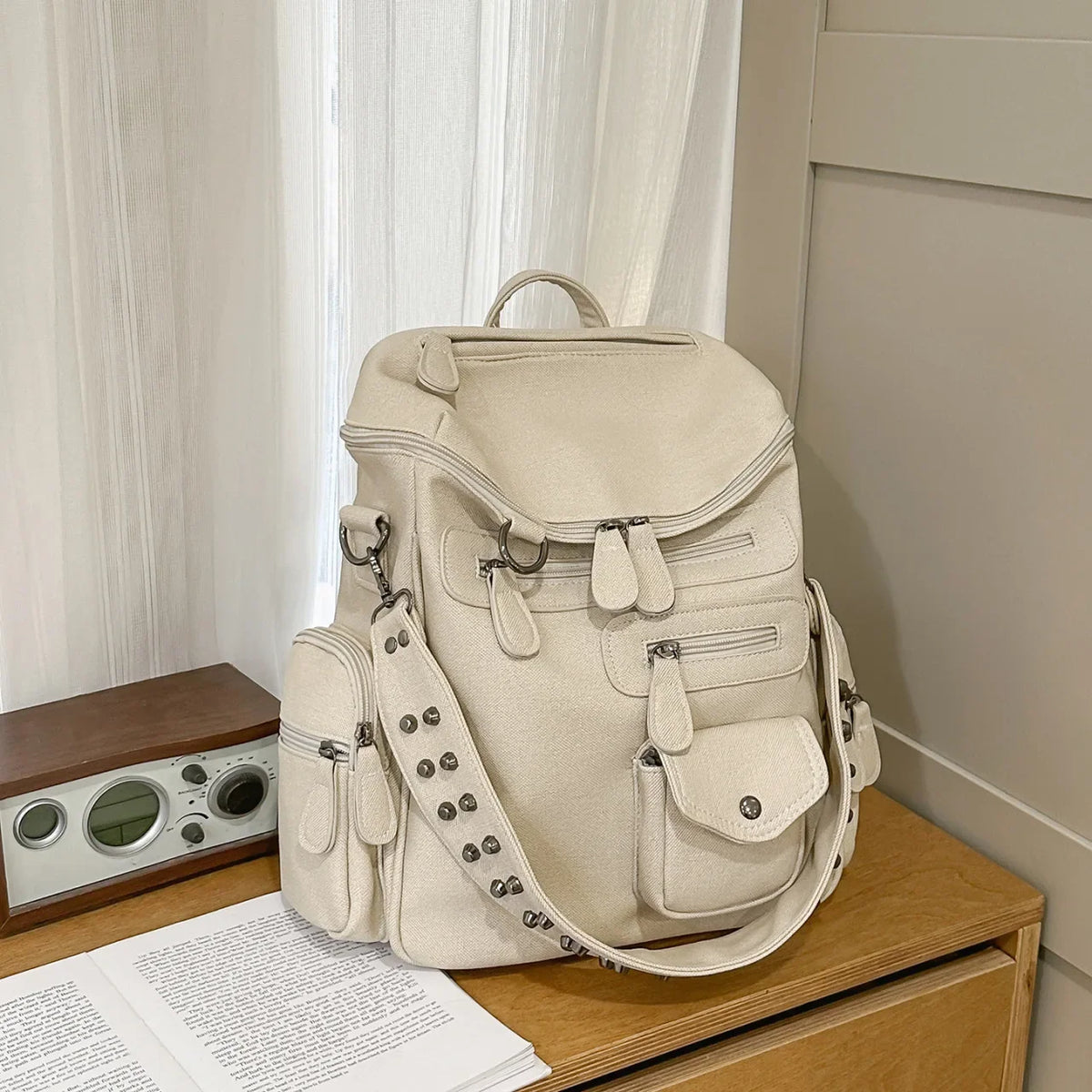 Women's Soft Leather Large Backpack – Travel & Commuter Bag